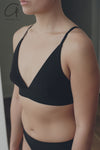 BASERANGE Bamboo Fiber and Cotton Wire-Free Wide-Brimmed Bra Collection Soft Underwear France BAS-BRTR-RB-000-BLACK BRTR-RB (BRTR)
